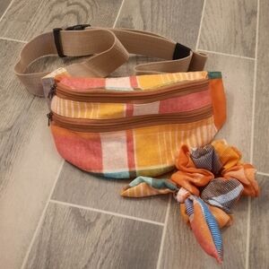 💙Fair Trade Empower Sunny Plaid Fanny Pack Set